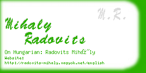 mihaly radovits business card